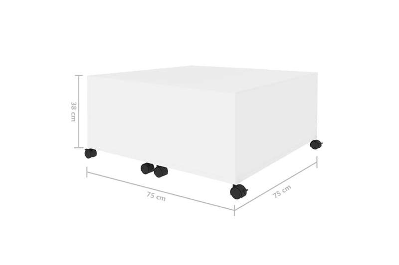 sofabord 75x75x38 cm spånplade hvid - Hvid - Møbler - Borde - Sofabord