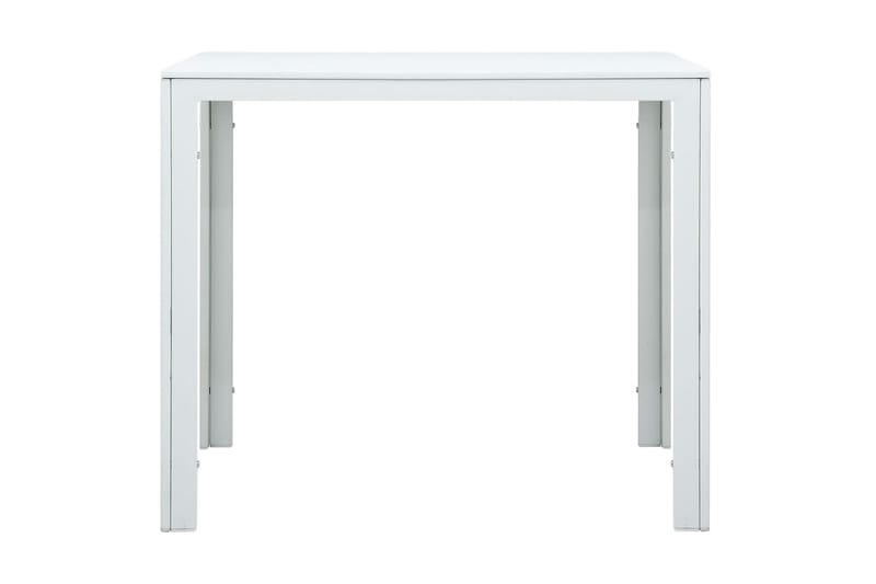 Sofabord 78 X 78 X 74 Cm Hdpe Trælook Hvid - Hvid - Møbler - Borde - Sofabord