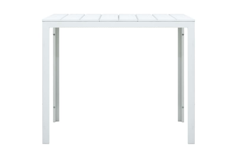 Sofabord 78 X 78 X 74 Cm Hdpe Trælook Hvid - Hvid - Møbler - Borde - Sofabord