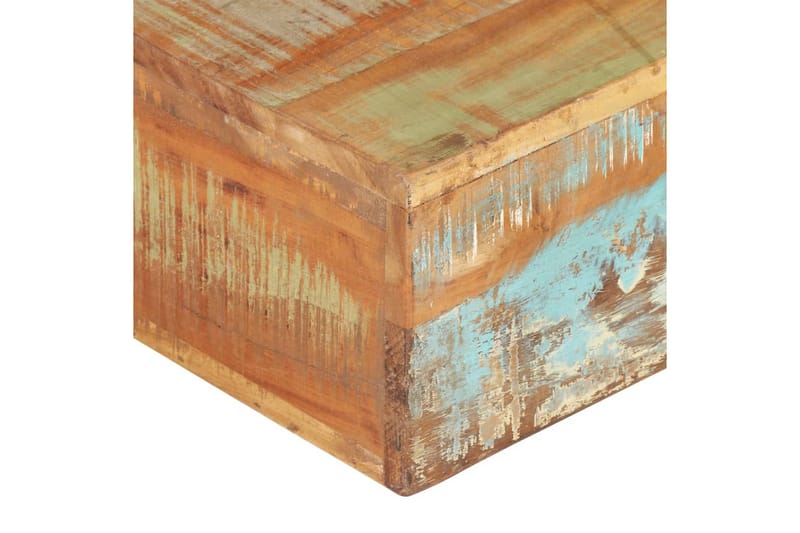 sofabord 80x80x28 cm massivt genbrugstræ - Brun - Møbler - Borde - Sofabord