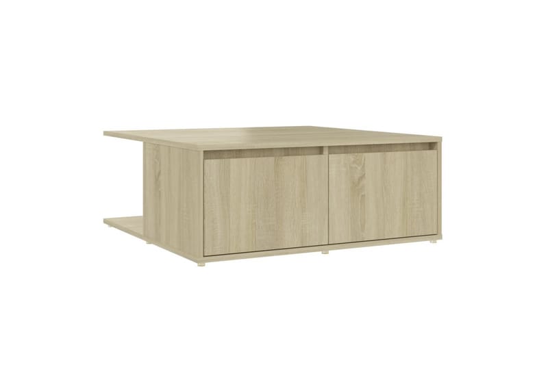 sofabord 80x80x31 cm spånplade sonoma-eg - Brun - Sofabord