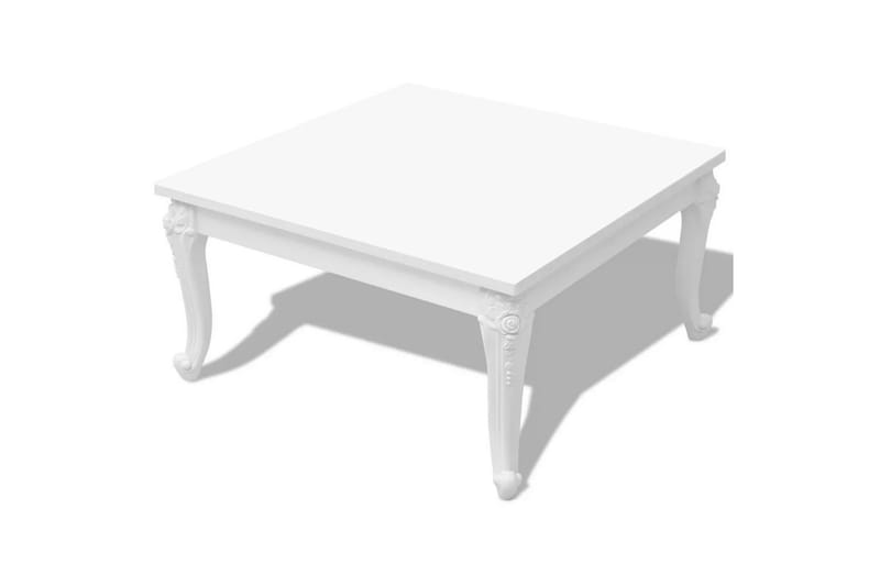 Sofabord 80X80X42 Cm Højglans Hvid - Hvid - Møbler - Borde - Sofabord