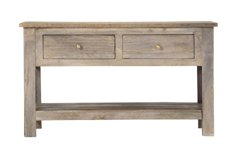 Sofabord 82x52x47 cm Massivt Mangotræ - Grå - Møbler - Borde - Sofabord