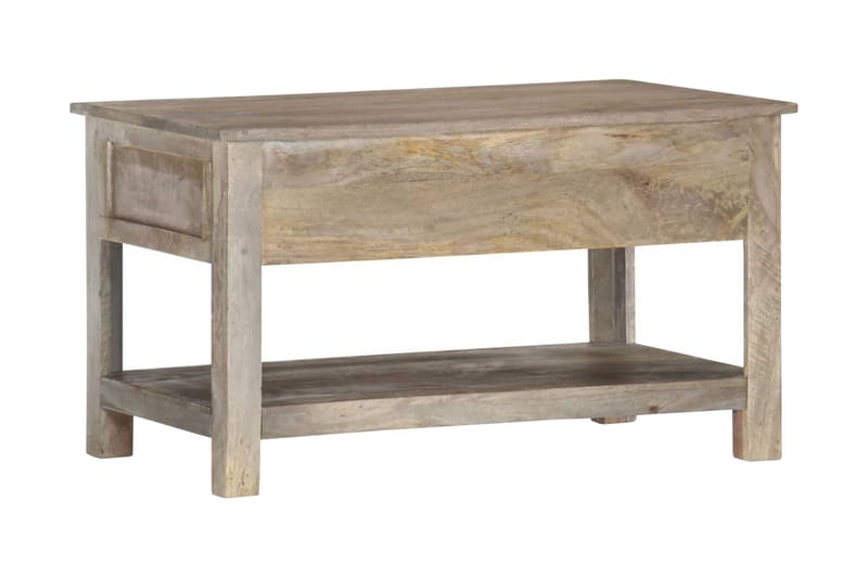 Sofabord 82x52x47 cm Massivt Mangotræ - Grå - Møbler - Borde - Sofabord