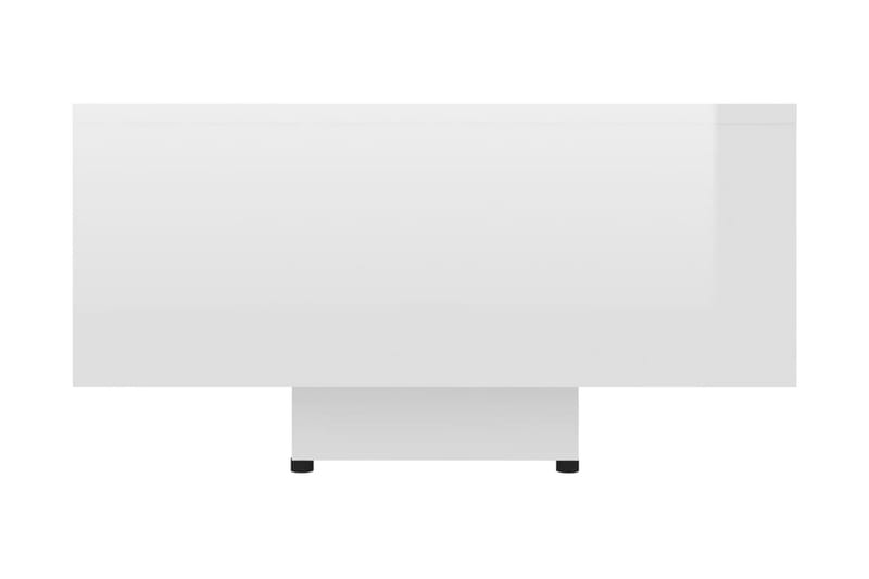 sofabord 85x55x31 cm spånplade hvid højglans - Hvid - Sofabord