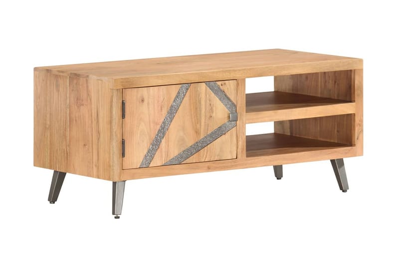 sofabord 90 x 45 x 40 cm massivt akacietræ - Brun - Møbler - Borde - Sofabord