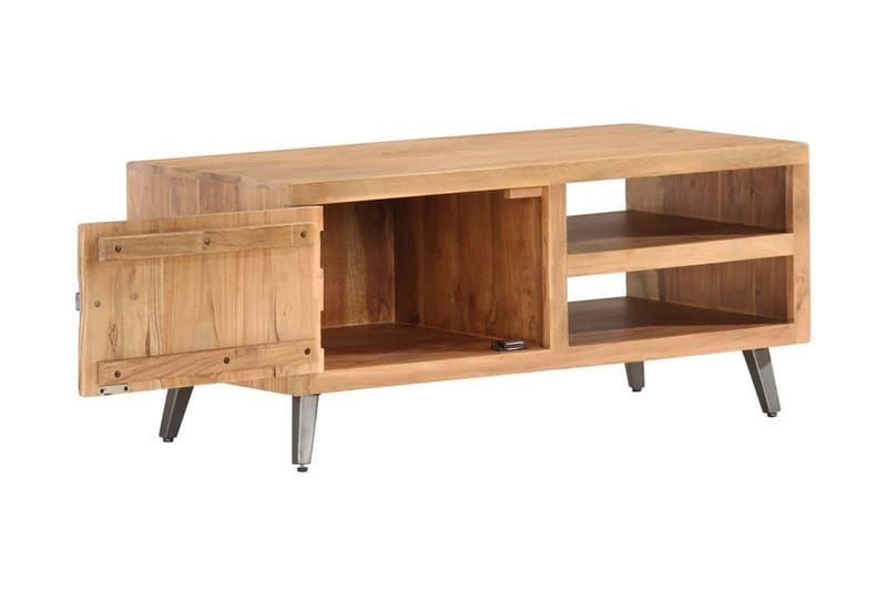 sofabord 90 x 45 x 40 cm massivt akacietræ - Brun - Møbler - Borde - Sofabord