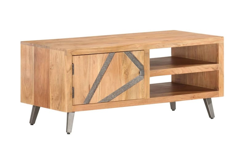 sofabord 90 x 45 x 40 cm massivt akacietræ - Brun - Møbler - Borde - Sofabord