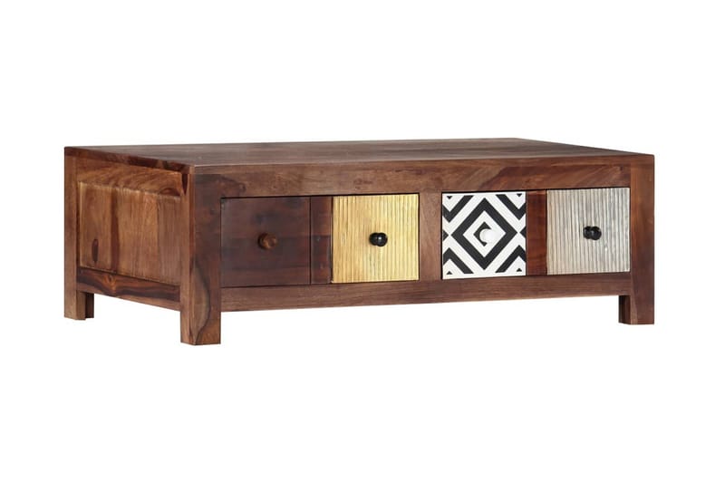 Sofabord 90 X 50 X 30 Cm Massivt Sheeshamtræ - Brun - Møbler - Borde - Sofabord