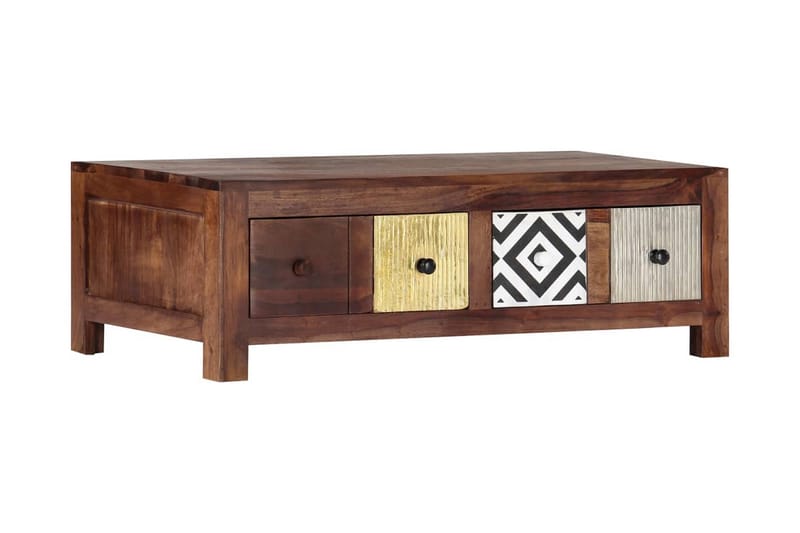 Sofabord 90 X 50 X 30 Cm Massivt Sheeshamtræ - Brun - Møbler - Borde - Sofabord