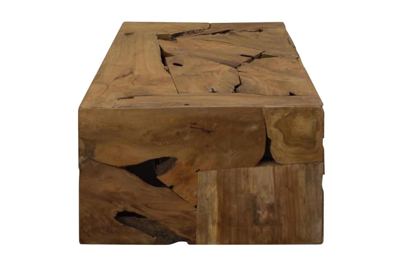 Sofabord 90 X 50 X 35 Cm Ægte Teaktræ Brun - Brun - Møbler - Borde - Sofabord