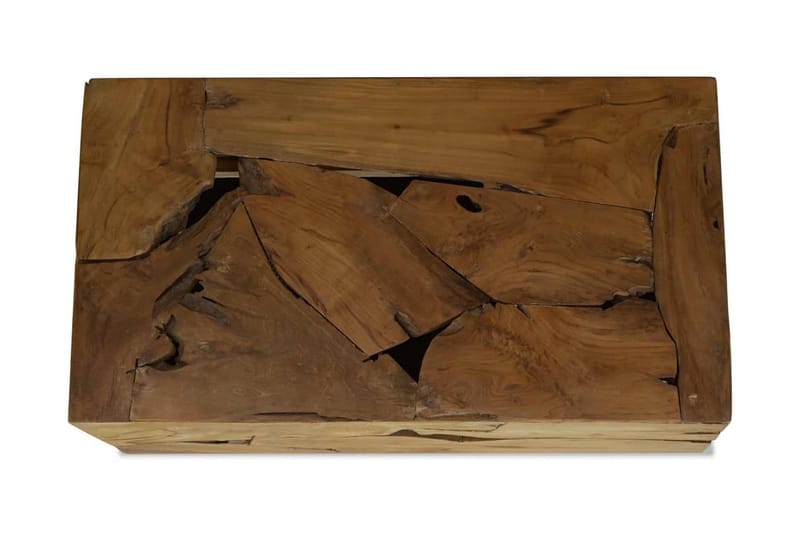 Sofabord 90 X 50 X 35 Cm Ægte Teaktræ Brun - Brun - Møbler - Borde - Sofabord