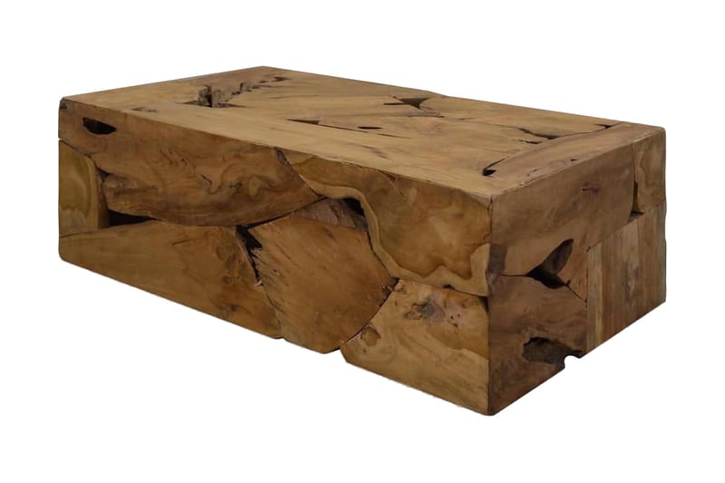 Sofabord 90 X 50 X 35 Cm Ægte Teaktræ Brun - Brun - Møbler - Borde - Sofabord
