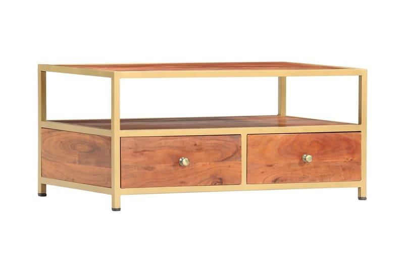 sofabord 90 x 50 x 40 cm massivt akacietræ - Brun - Møbler - Borde - Sofabord