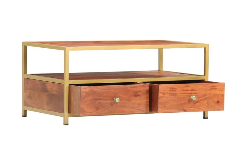 sofabord 90 x 50 x 40 cm massivt akacietræ - Brun - Møbler - Borde - Sofabord