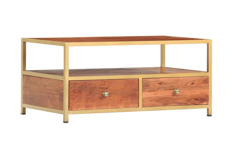 sofabord 90 x 50 x 40 cm massivt akacietræ - Brun - Møbler - Borde - Sofabord