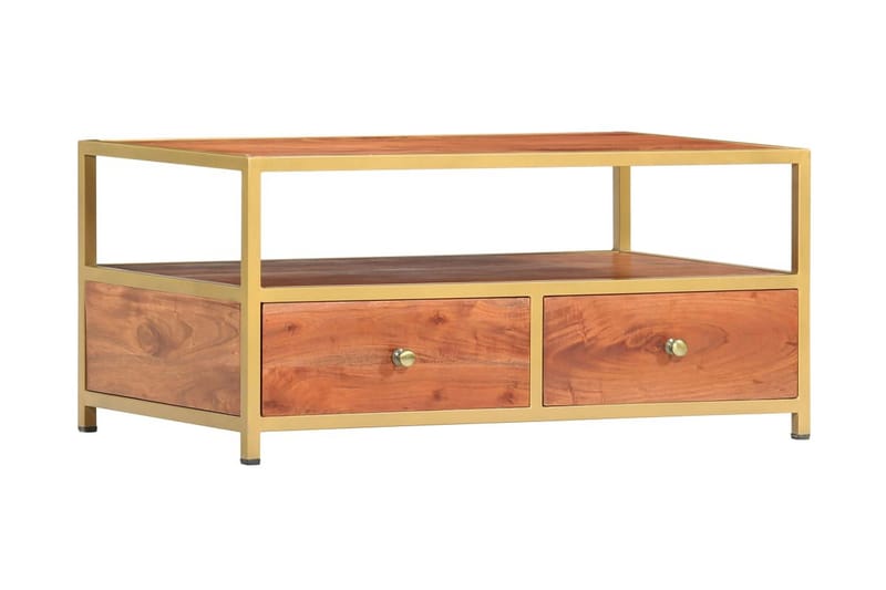 sofabord 90 x 50 x 40 cm massivt akacietræ - Brun - Møbler - Borde - Sofabord