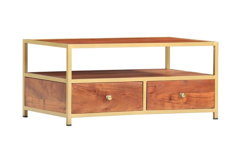 sofabord 90 x 50 x 40 cm massivt akacietræ - Brun - Møbler - Borde - Sofabord