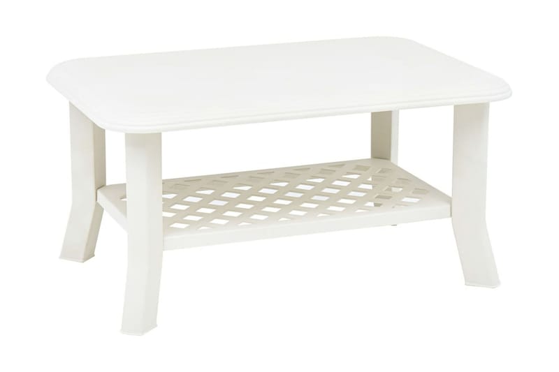 sofabord 90 x 60 x 46 cm plastik hvid - Hvid - Møbler - Borde - Sofabord