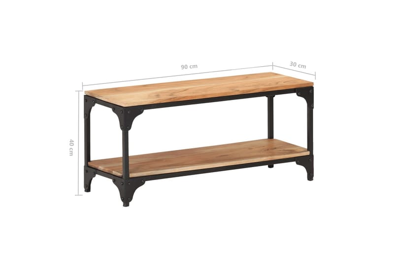 sofabord 90x30x40 cm massivt akacietræ - Brun - Møbler - Borde - Sofabord