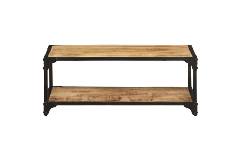 sofabord 90x45x35 cm massivt ru mangotræ - Brun - Møbler - Borde - Sofabord
