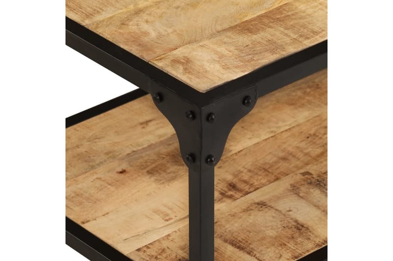 sofabord 90x45x35 cm massivt ru mangotræ - Brun - Møbler - Borde - Sofabord