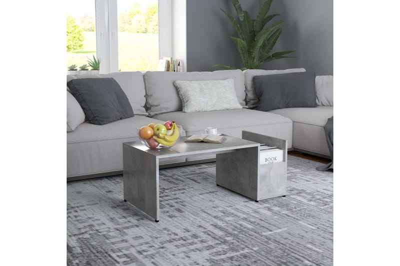 Sofabord 90X45X35 cm Spånplade Betongrå - Møbler - Borde - Sofabord