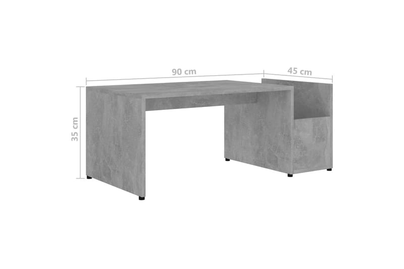 Sofabord 90X45X35 cm Spånplade Betongrå - Møbler - Borde - Sofabord