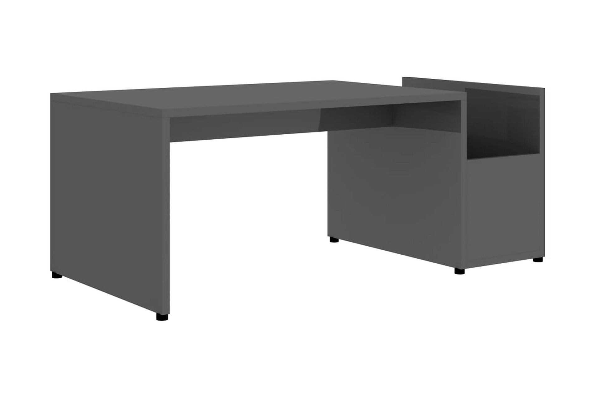 Sofabord 90X45X35 cm Spånplade Grå Höjglans - Møbler - Borde - Sofabord