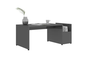 Sofabord 90X45X35 cm Spånplade Grå Höjglans - Møbler - Borde - Sofabord