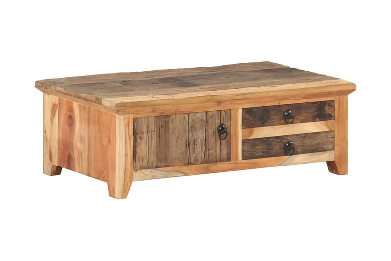 Sofabord 90x50x31 cm massivt genbrugstræ - Møbler - Borde - Sofabord