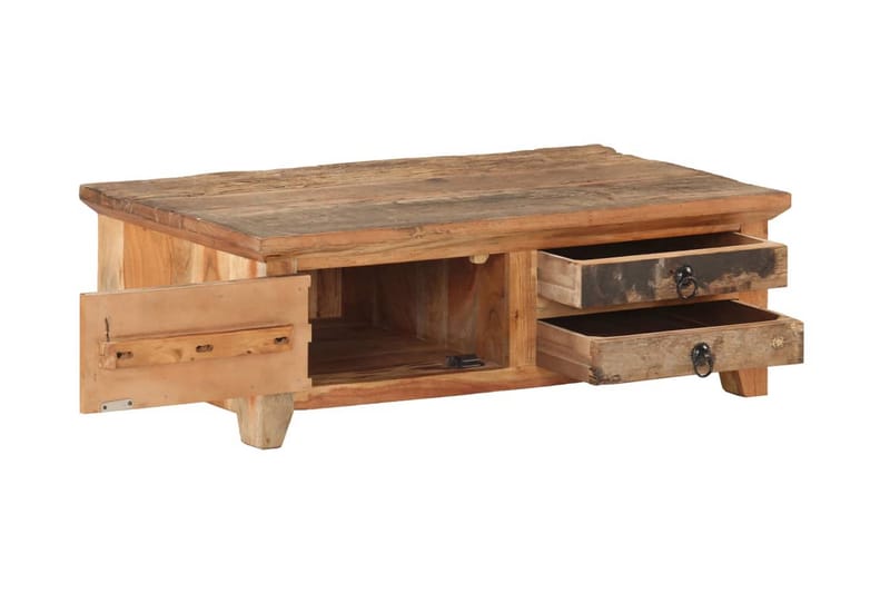 Sofabord 90x50x31 cm massivt genbrugstræ - Møbler - Borde - Sofabord