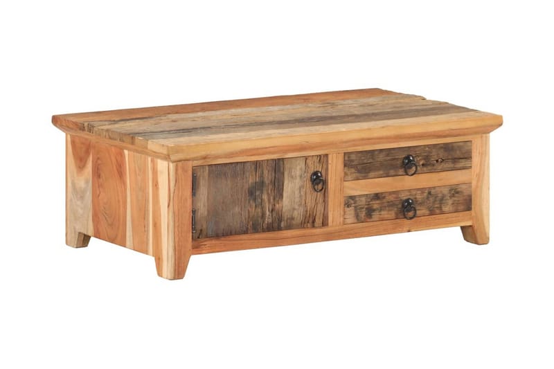 Sofabord 90x50x31 cm massivt genbrugstræ - Møbler - Borde - Sofabord
