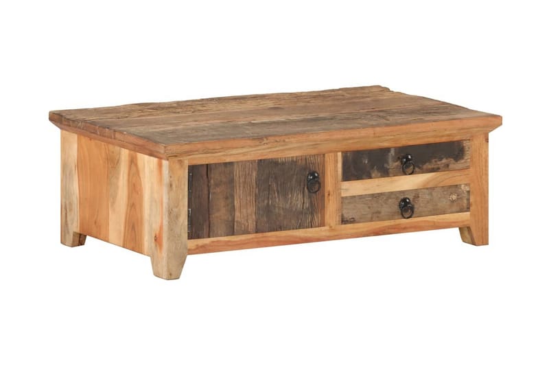 Sofabord 90x50x31 cm massivt genbrugstræ - Møbler - Borde - Sofabord
