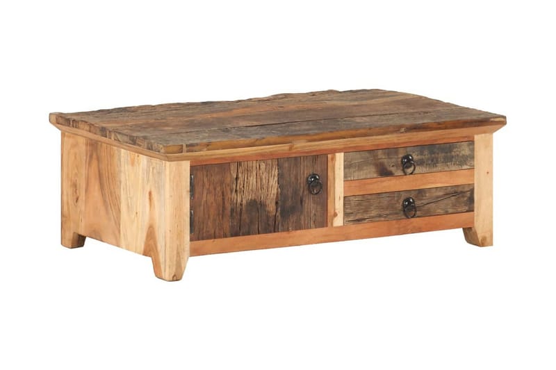 Sofabord 90x50x31 cm massivt genbrugstræ - Møbler - Borde - Sofabord