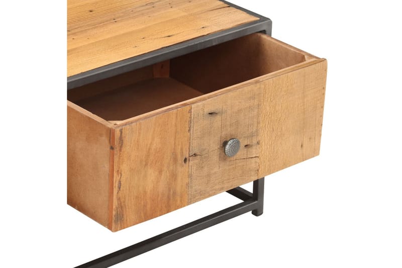 sofabord 90x50x35 cm massivt genbrugstræ - Brun - Møbler - Borde - Sofabord