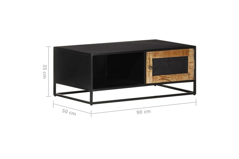Sofabord 90x50x35 cm ru mangotræ - Møbler - Borde - Sofabord