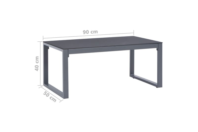 Sofabord 90X50X40 cm Aluminium - Møbler - Borde - Sofabord