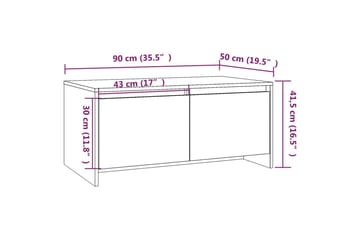 sofabord 90x50x41,5 cm spånplade grå sonoma-eg - Grå - Møbler - Borde - Sofabord