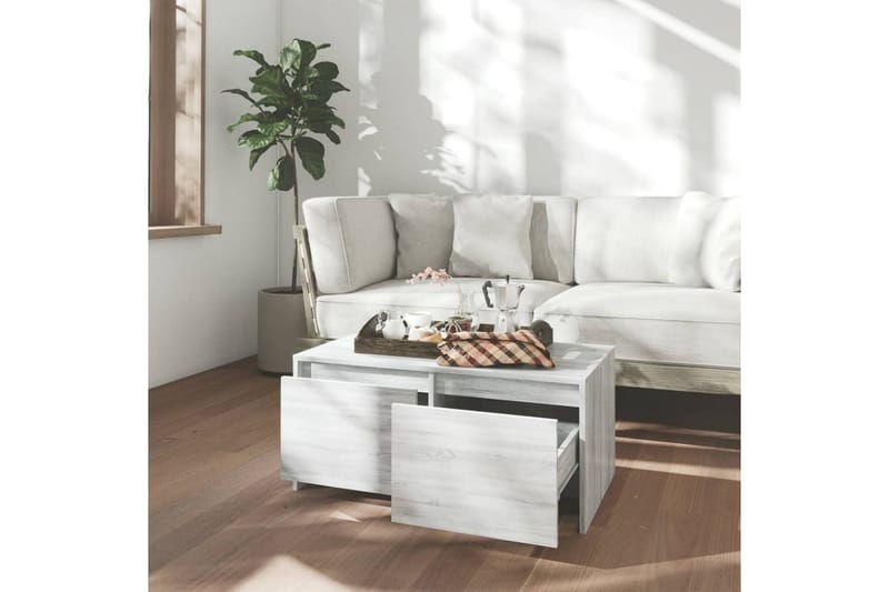sofabord 90x50x41,5 cm spånplade grå sonoma-eg - Grå - Sofabord