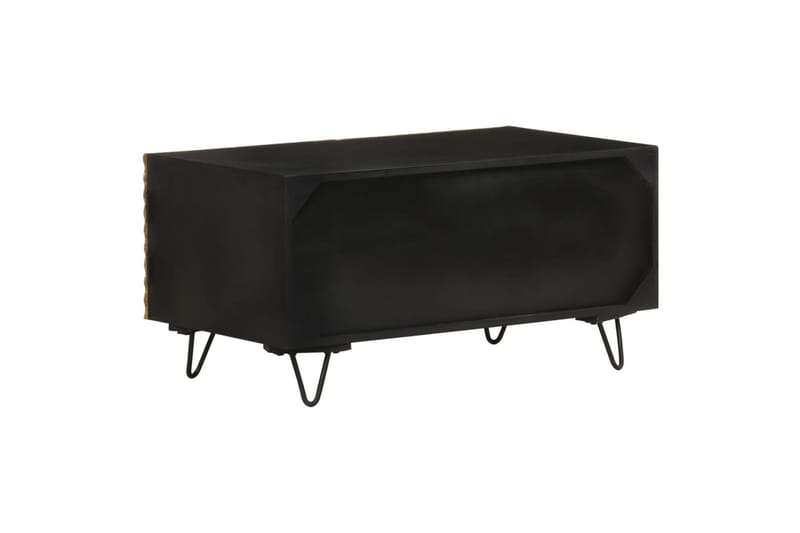 sofabord 90x50x45 cm massivt mangotræ - Sort - Møbler - Borde - Sofabord