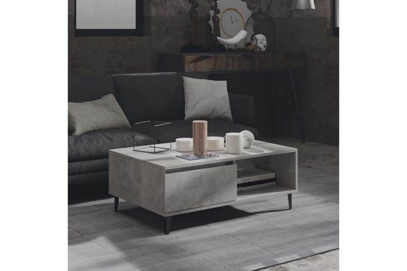 sofabord 90x60x35 cm spånplade betongrå - Grå - Møbler - Borde - Sofabord