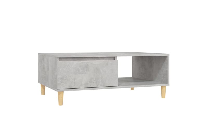 sofabord 90x60x35 cm spånplade betongrå - Grå - Sofabord