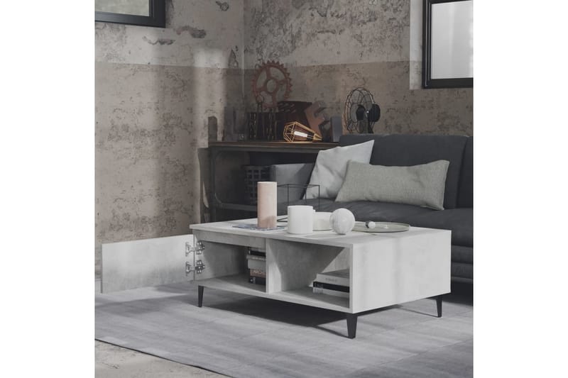 sofabord 90x60x35 cm spånplade betongrå - Grå - Møbler - Borde - Sofabord