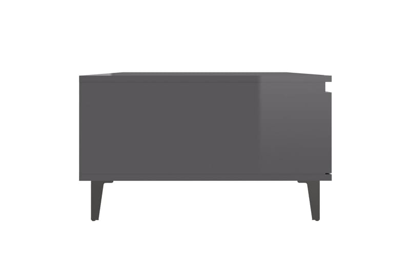 sofabord 90x60x35 cm spånplade grå højglans - Grå - Sofabord