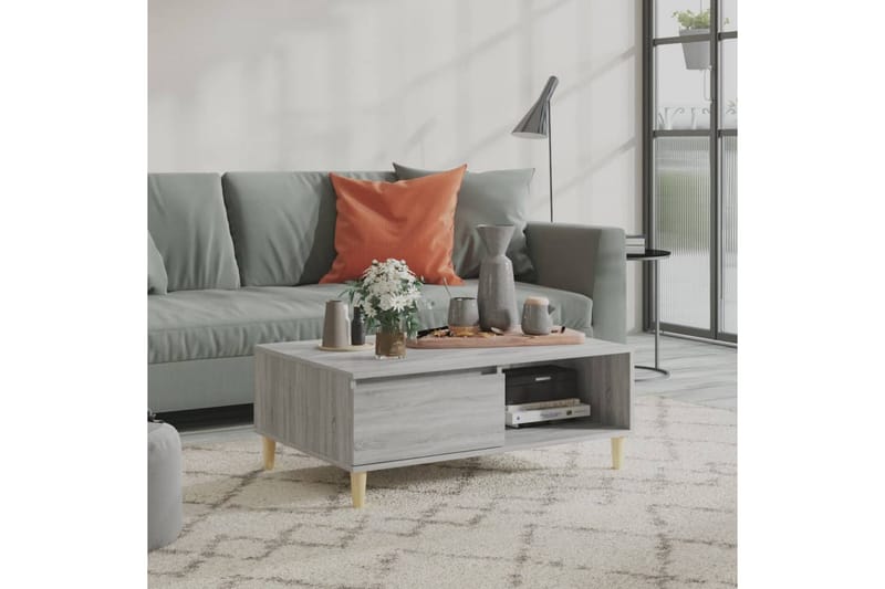 sofabord 90x60x35 cm spånplade grå sonoma-eg - Grå - Møbler - Borde - Sofabord