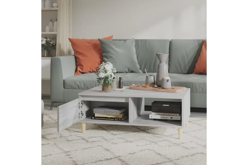 sofabord 90x60x35 cm spånplade grå sonoma-eg - Grå - Møbler - Borde - Sofabord