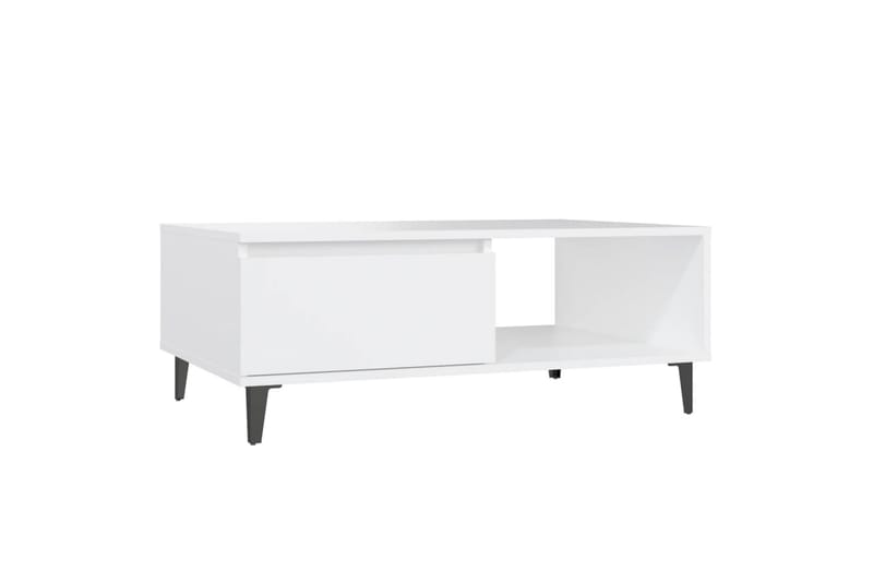 sofabord 90x60x35 cm spånplade hvid - Hvid - Møbler - Borde - Sofabord