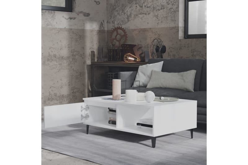 sofabord 90x60x35 cm spånplade hvid - Hvid - Møbler - Borde - Sofabord