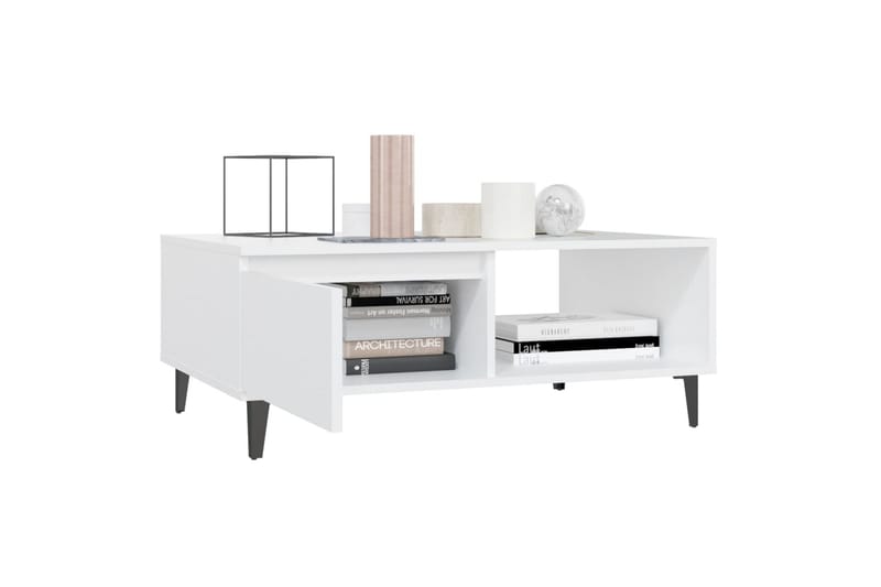 sofabord 90x60x35 cm spånplade hvid - Hvid - Møbler - Borde - Sofabord